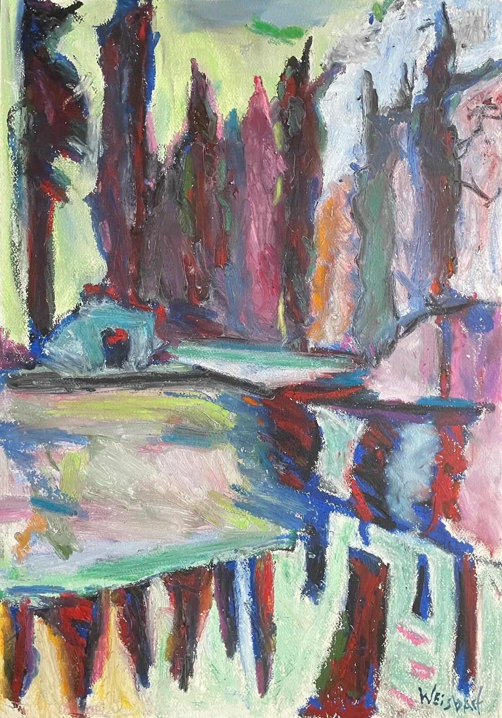 Art exhibit featuring Landscapes, Abstracts, and Still Life Paintings. Oil, Gouache, Watercolor, Mixed Media on Canvas and Paper.