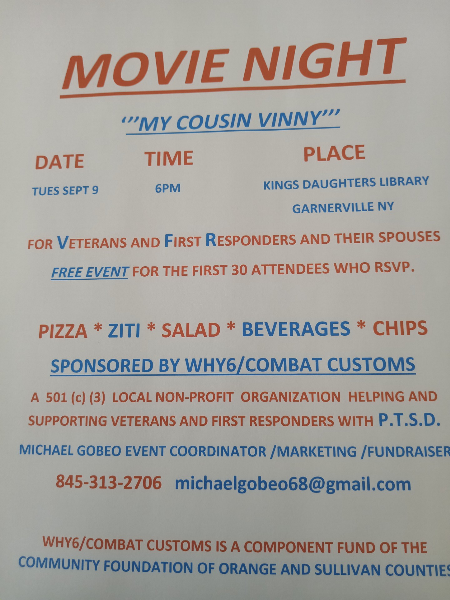 We Have Your Six Movie Night